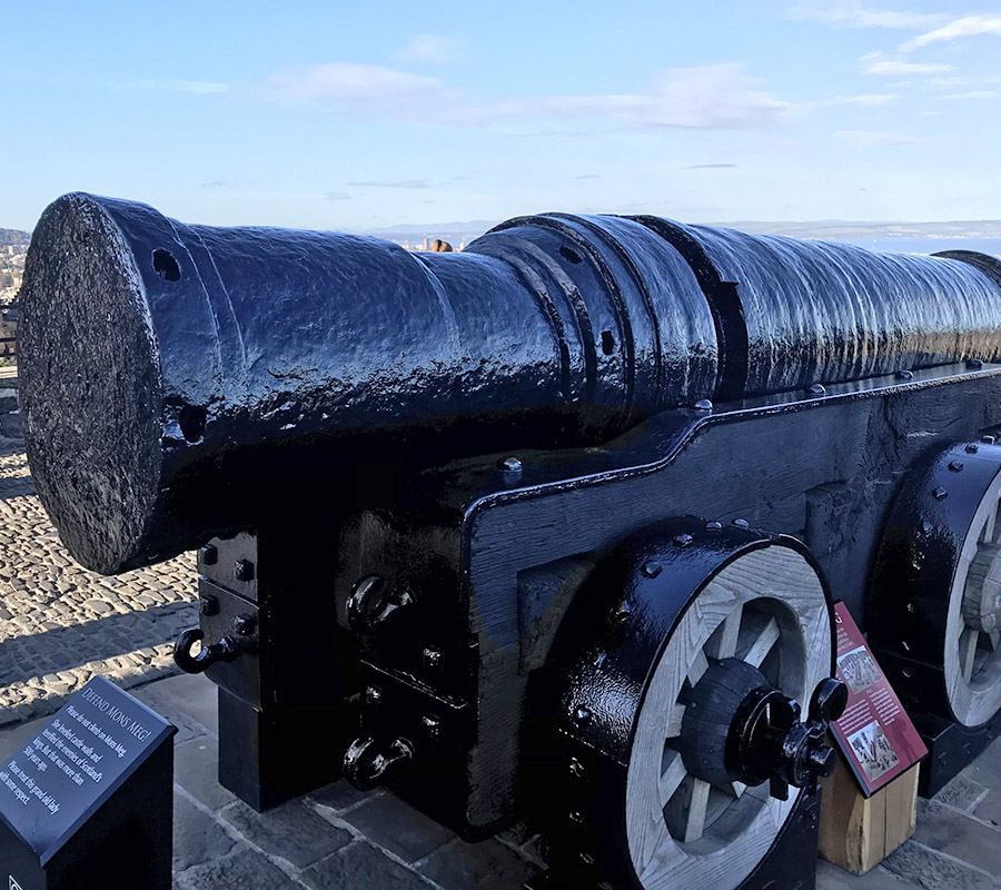 One of the cannons left at Fort Knox Maine